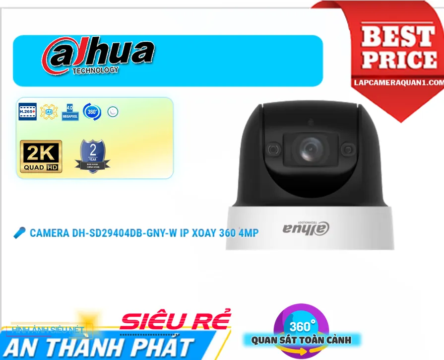 Camera IP POE Dahua DH-SD29404DB-GNY-W