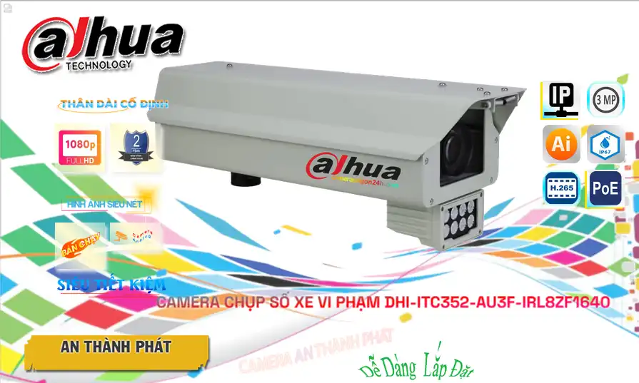 Camera  Dahua Mẫu Đẹp DHI-ITC352-AU3F-IRL8ZF1640