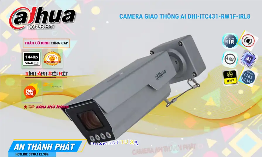 Camera  Dahua Chất Lượng DHI-ITC431-RW1F-IRL8
