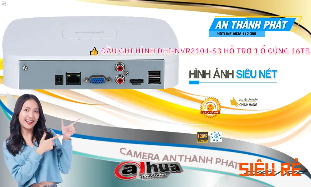  Đầu Ghi Camera   dùng bộ Bộ Camera Siêu Nét Dahua DH-IPC-HDBW3441RP-ZAS