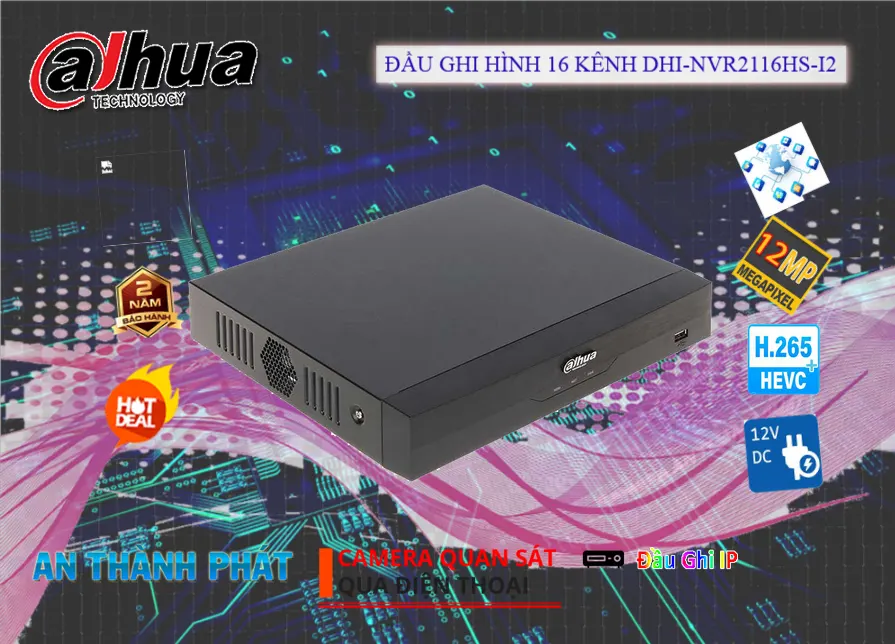 DHI-NVR2116HS-I2 Đầu Ghi IP Ai 16 Kênh 12MP