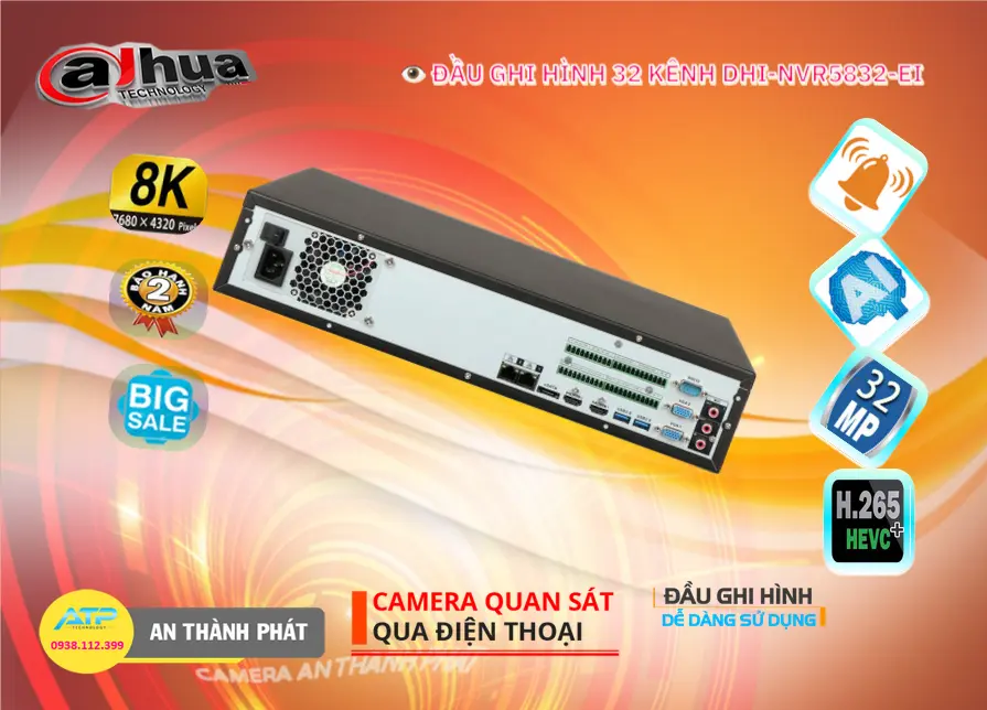 Dahua DHI-NVR5832-EI Đầu Ghi IP 32 Kênh 12 MP