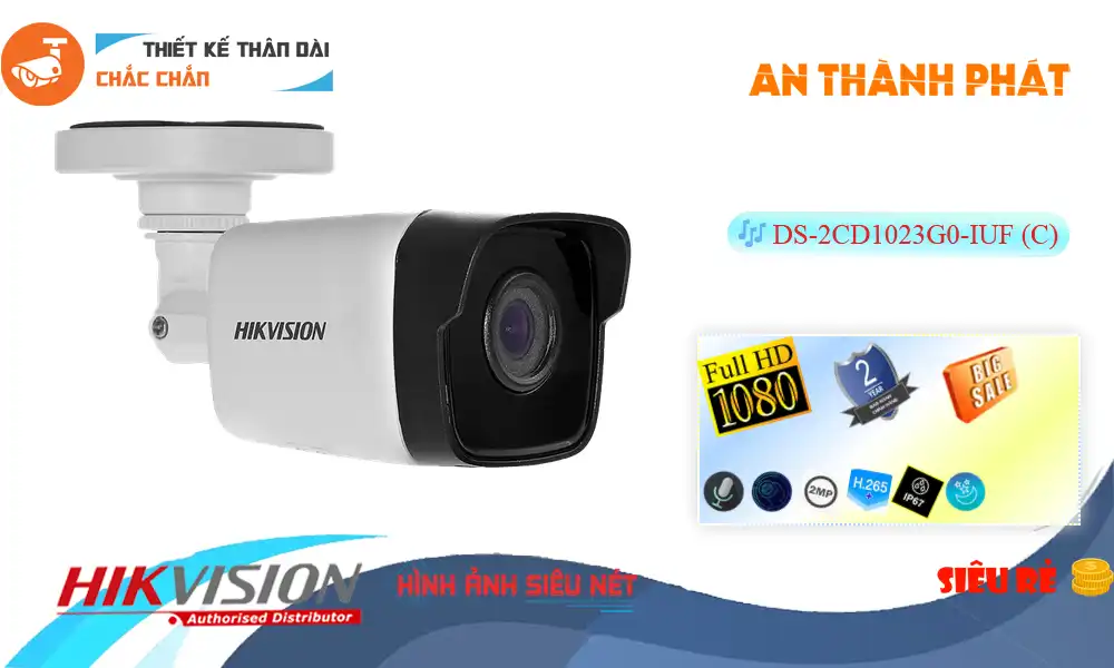 Camera Hikvision DS-2CD1023G0-IUF (C)