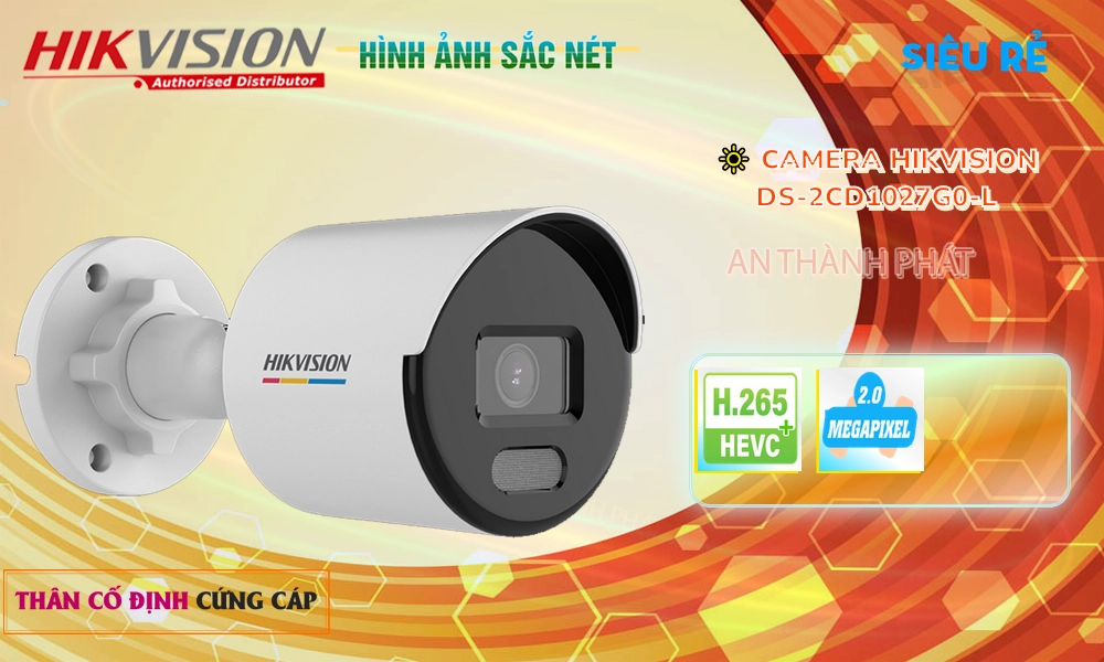 Camera Hikvision DS-2CD1027G0-L Tiết Kiệm ❂