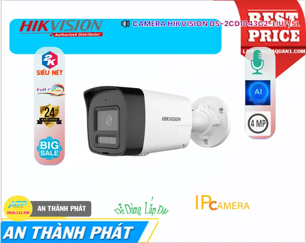 Camera Hikvision DS-2CD1043G2-LIUF/SL