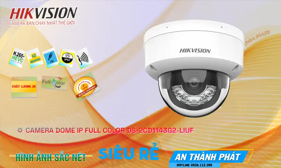 Camera An Ninh  Hikvision DS-2CD1143G2-LIUF Công Nghệ Mới