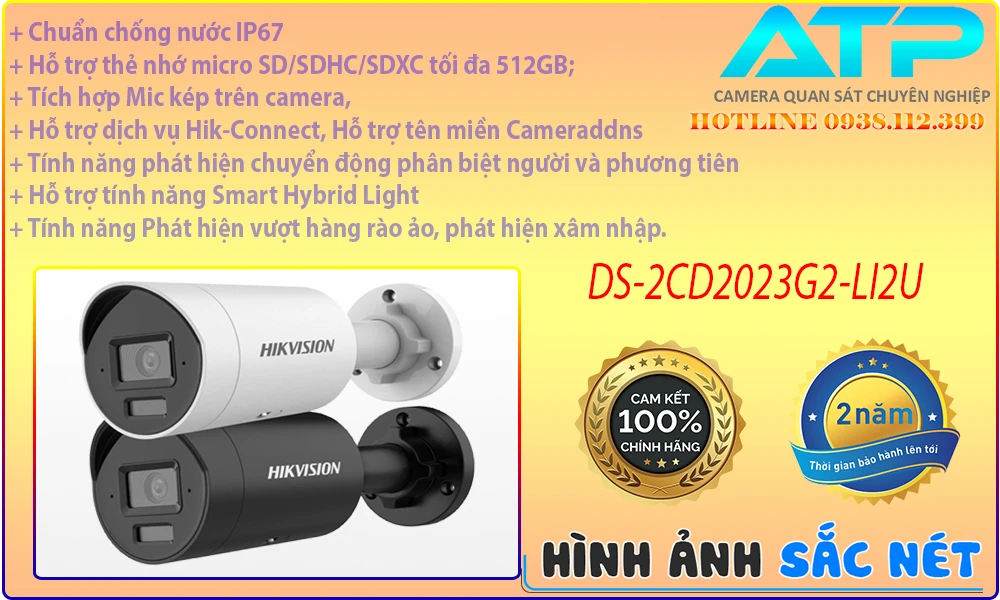 Camera Hikvision DS-2CD2023G2-LI2U 2.0MP Camera Hikvision DS-2CD2023G2-LI2U 2.0MP