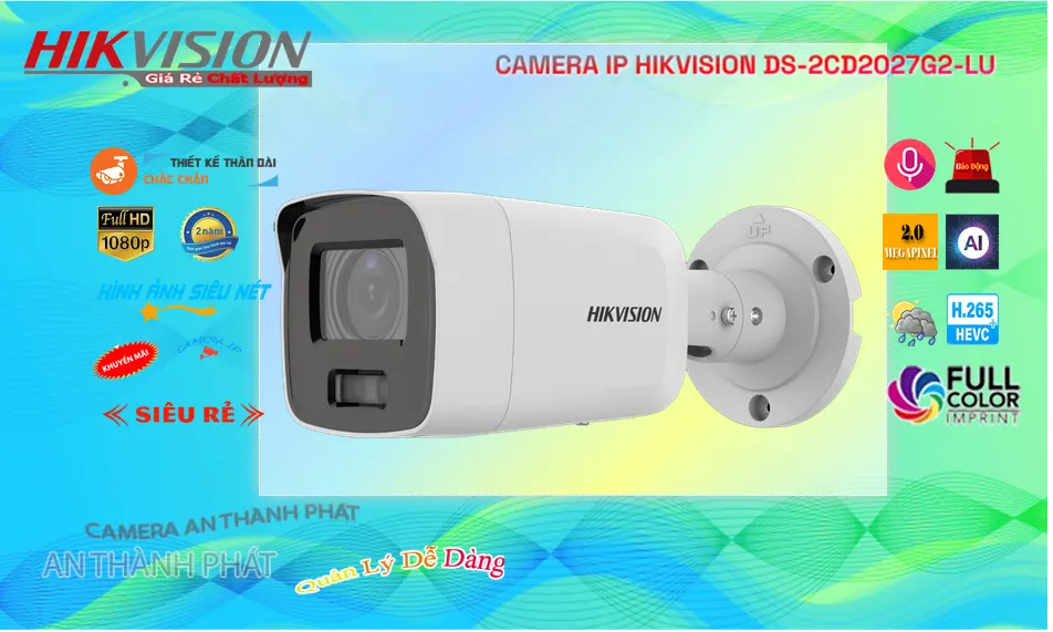 DS-2CD2027G2-LU Camera IP Hikvision Full Color 40m