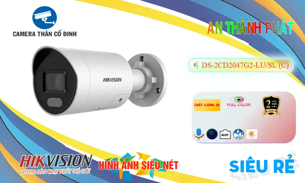 Camera Hikvision DS-2CD2047G2-LU/SL (C)