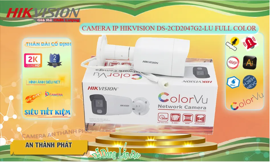 DS-2CD2047G2-LU Camera Ip Hikvision Full Color 40m