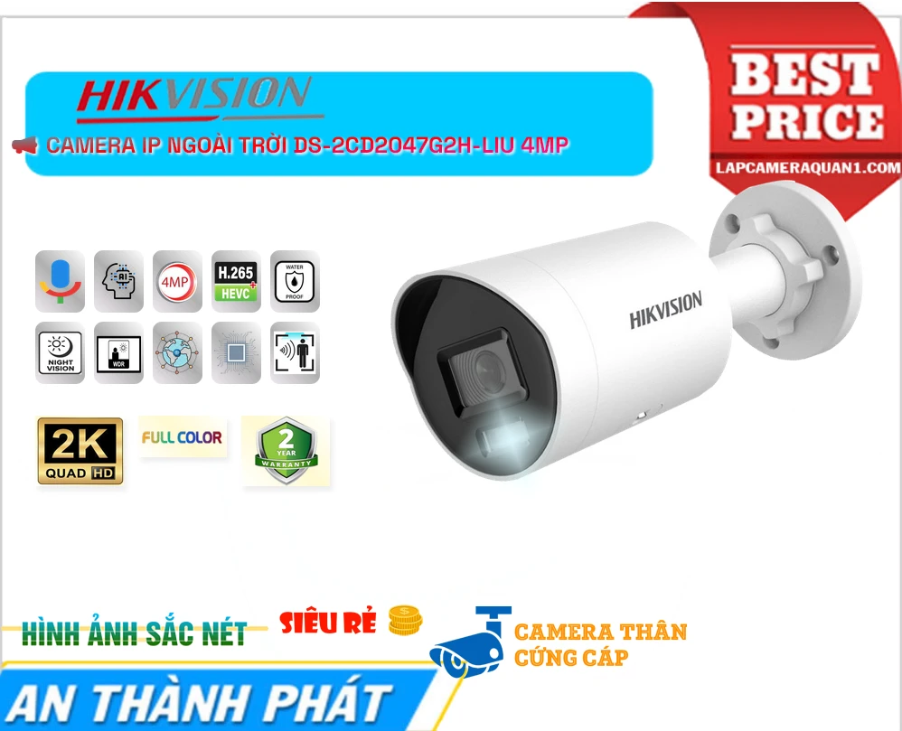 DS-2CD2047G2H-LIU Camera An Ninh Chức Năng Cao Cấp