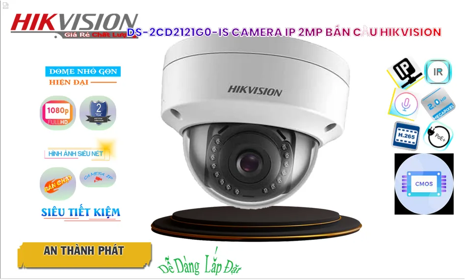Camera IP Hikvision DS-2CD2121G0-IS Full HD 1080P