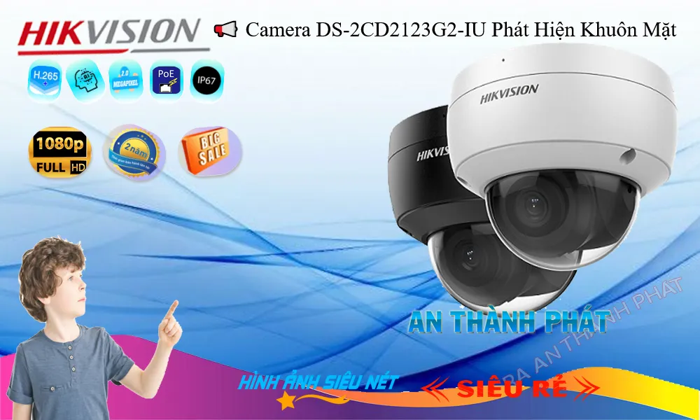 DS-2CD2123G2-IU Camera IP Hikvision Full HD 1080P