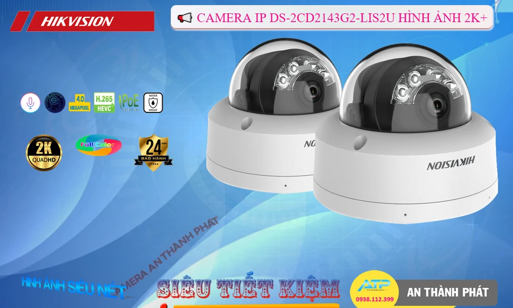 DS-2CD2143G2-LIS2U Camera IP POE Chức năng chuyên dụng Tích hợp báo động khi có chuyển động đang khuyến mãi Hikvision DS-2CD2143G2-LIS2U Camera IP POE Chức năng chuyên dụng Tích hợp báo động khi có chuyển động đang khuyến mãi Hikvision
