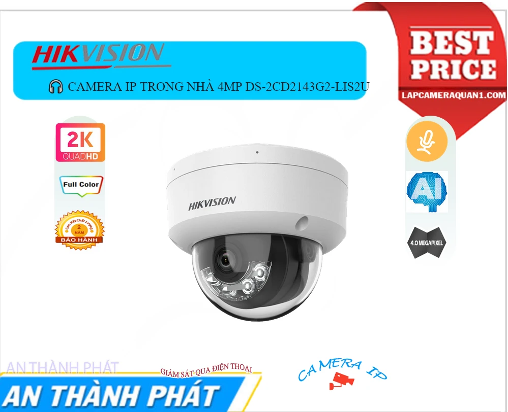 DS-2CD2143G2-LIS2U Camera IP POE Chức năng chuyên dụng Tích hợp báo động khi có chuyển động đang khuyến mãi Hikvision DS-2CD2143G2-LIS2U Camera IP POE Chức năng chuyên dụng Tích hợp báo động khi có chuyển động đang khuyến mãi Hikvision