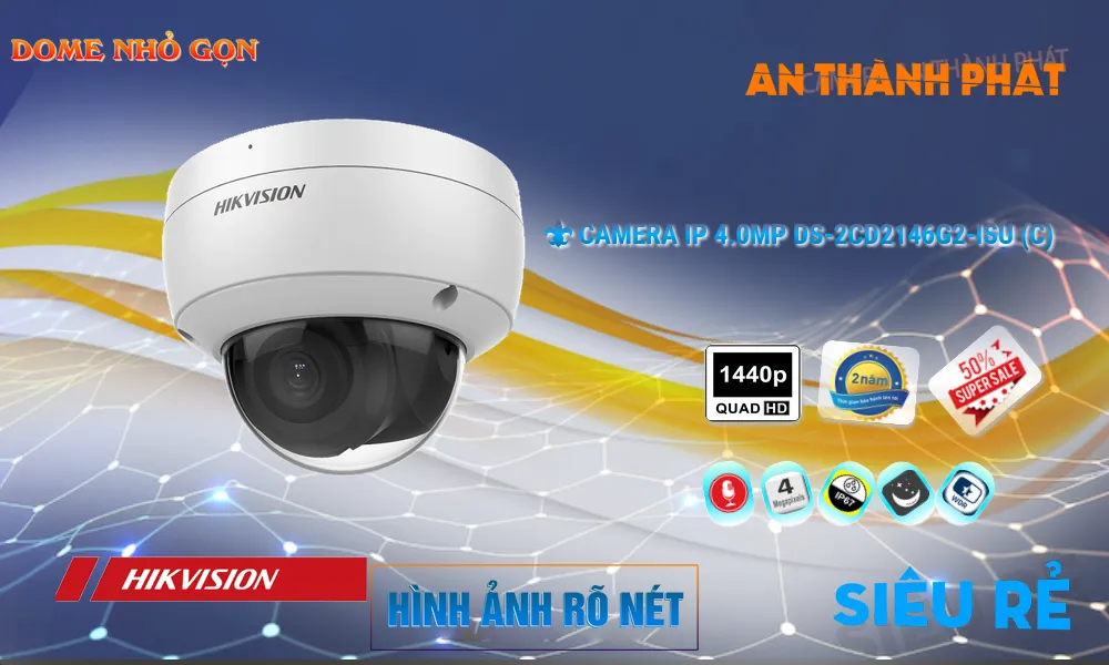 Camera  Hikvision DS-2CD2146G2-ISU(C) ۞
