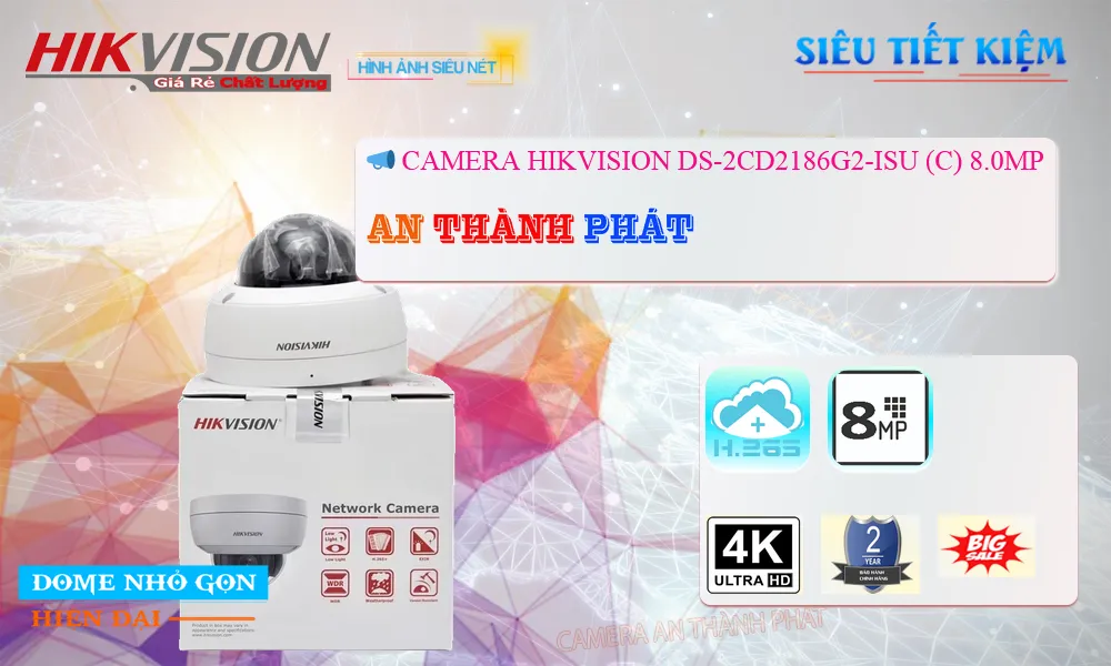 DS-2CD2186G2-ISU(C) Camera IP Hikvision 4K