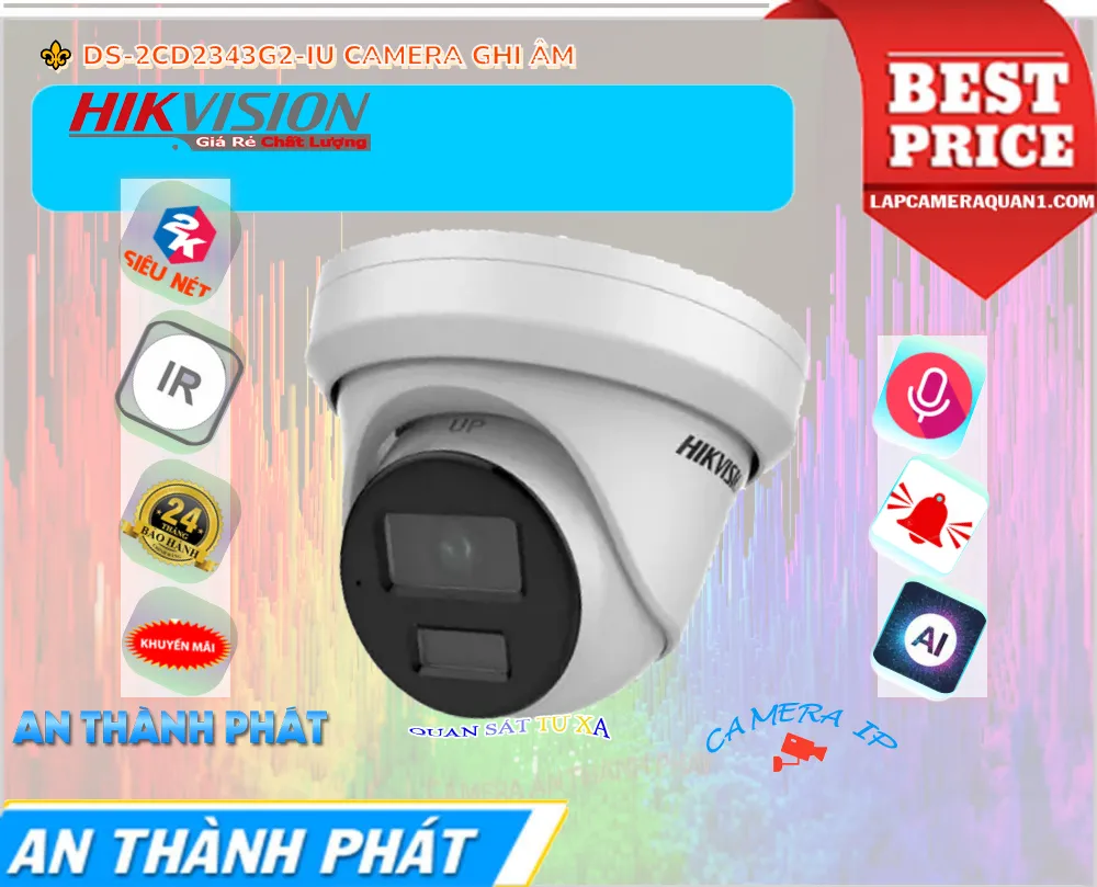 Camera Ip Hikvision 4MP DS-2CD2343G2-IU