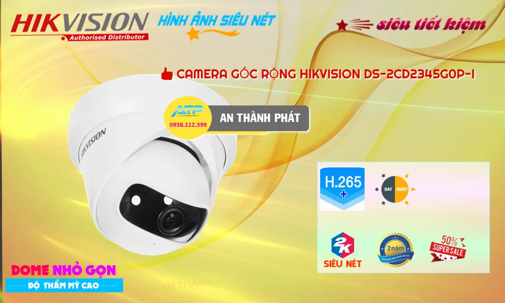 DS-2CD2345G0P-I Camera IP Hikvision 4MP