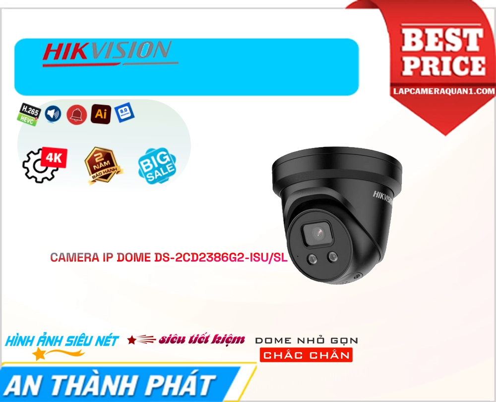 Camera Hikvision DS-2CD2386G2-ISU/SL Tiết Kiệm ✲