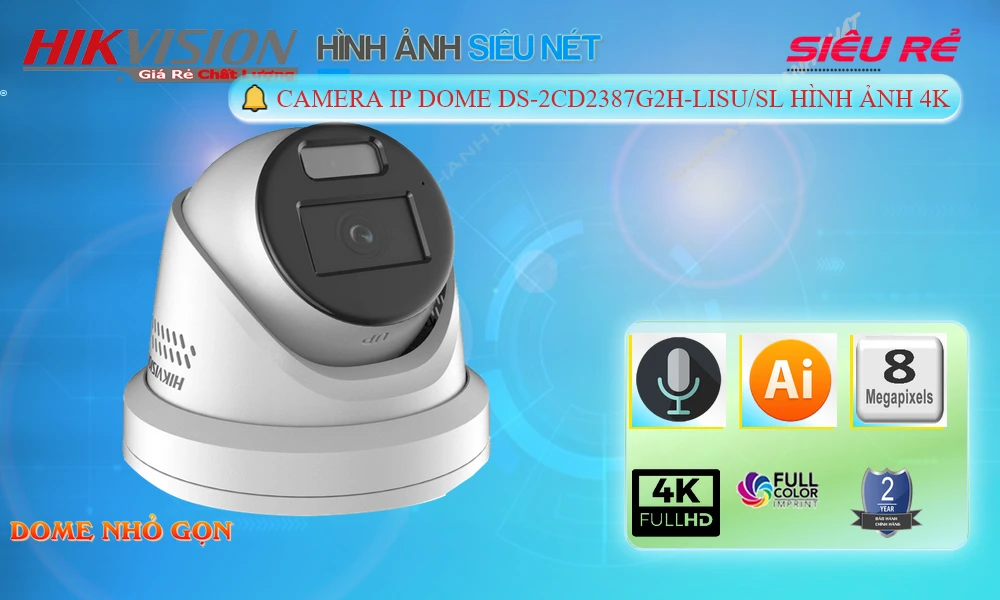 Hikvision DS-2CD2387G2H-LISU/SL Giá tốt Hikvision DS-2CD2387G2H-LISU/SL Giá tốt