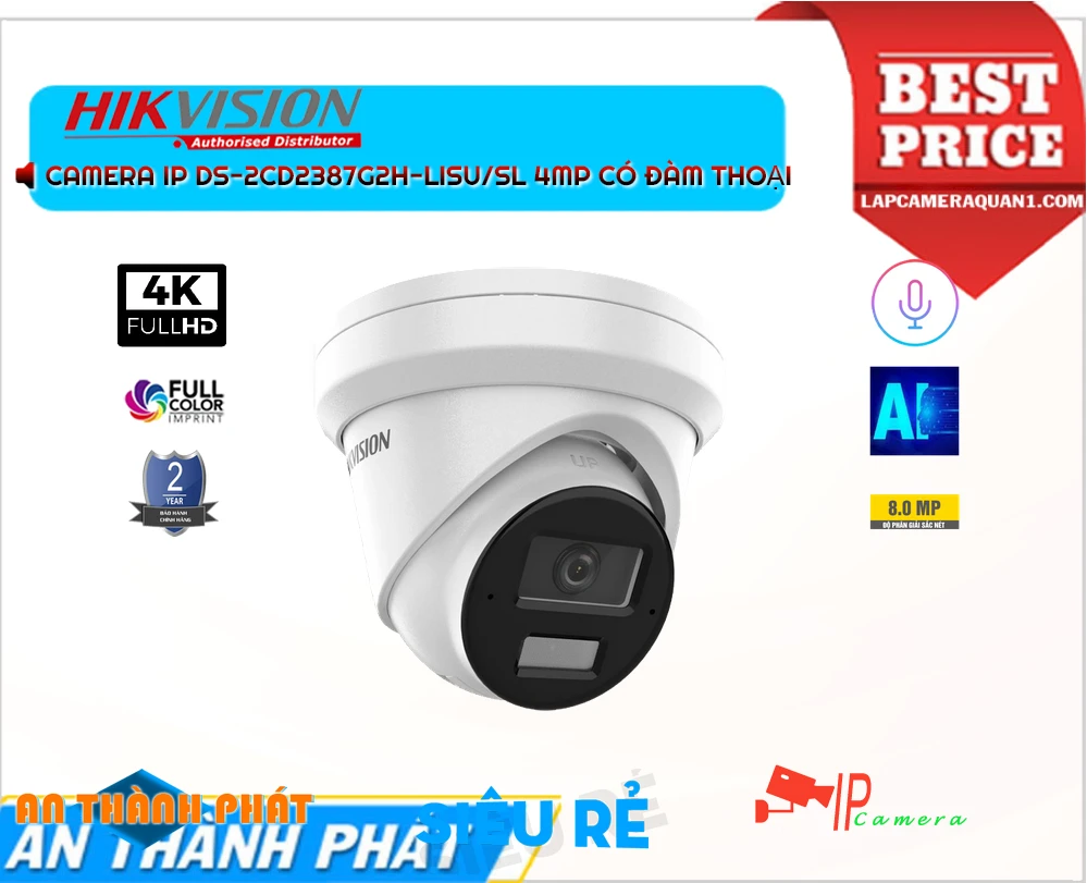 Hikvision DS-2CD2387G2H-LISU/SL Giá tốt Hikvision DS-2CD2387G2H-LISU/SL Giá tốt