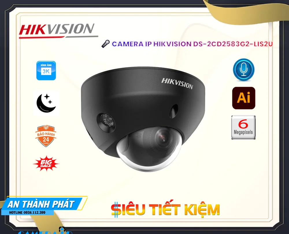 Camera IP HIKVISION DS-2CD2583G2-LIS2U 8MP