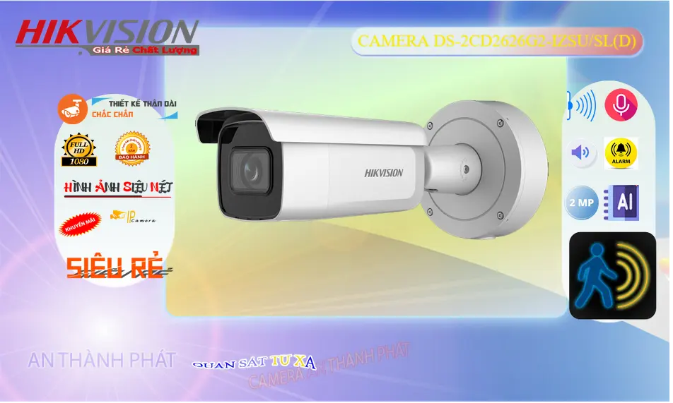 Camera IP DS-2CD2626G2-IZSU/SL(D) Báo Động
