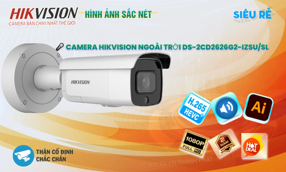 Camera DS-2CD2626G2-IZSU/SL  Chất Lượng Starlight