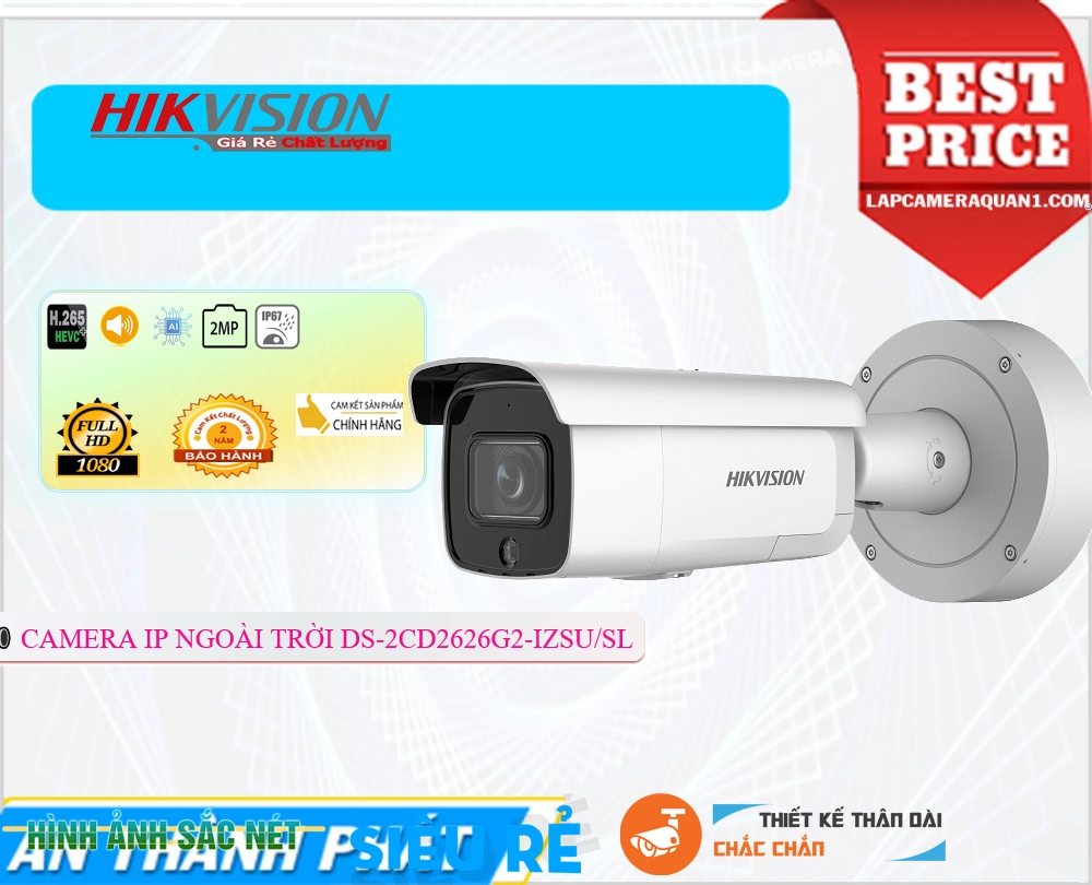 Camera DS-2CD2626G2-IZSU/SL  Chất Lượng Starlight