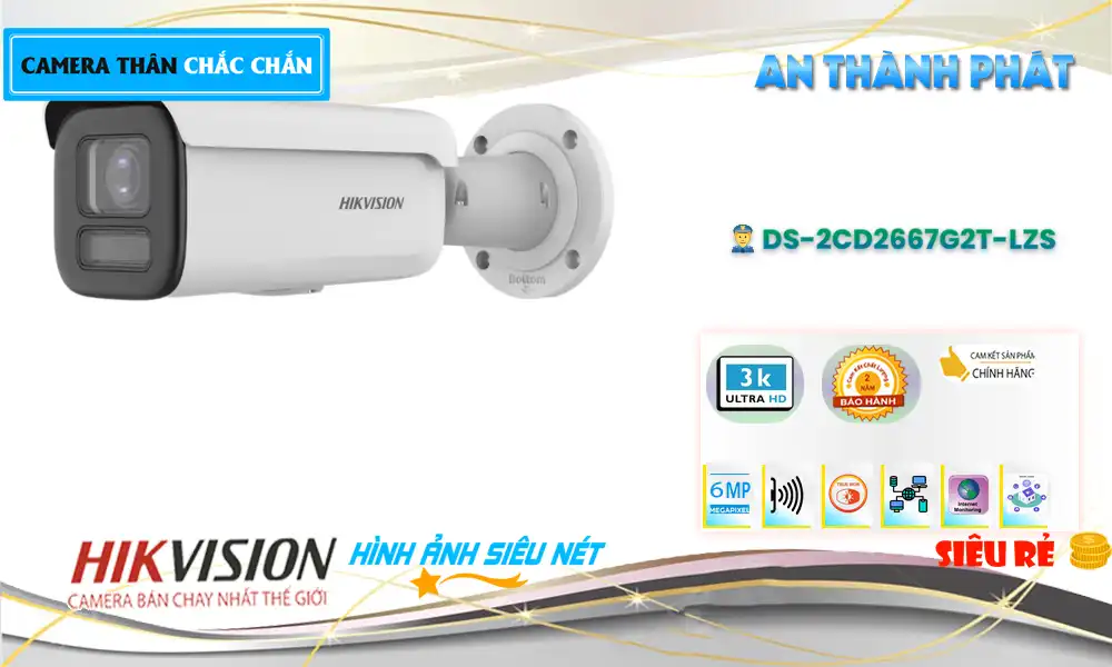 Camera Hikvision DS-2CD2667G2T-LZS