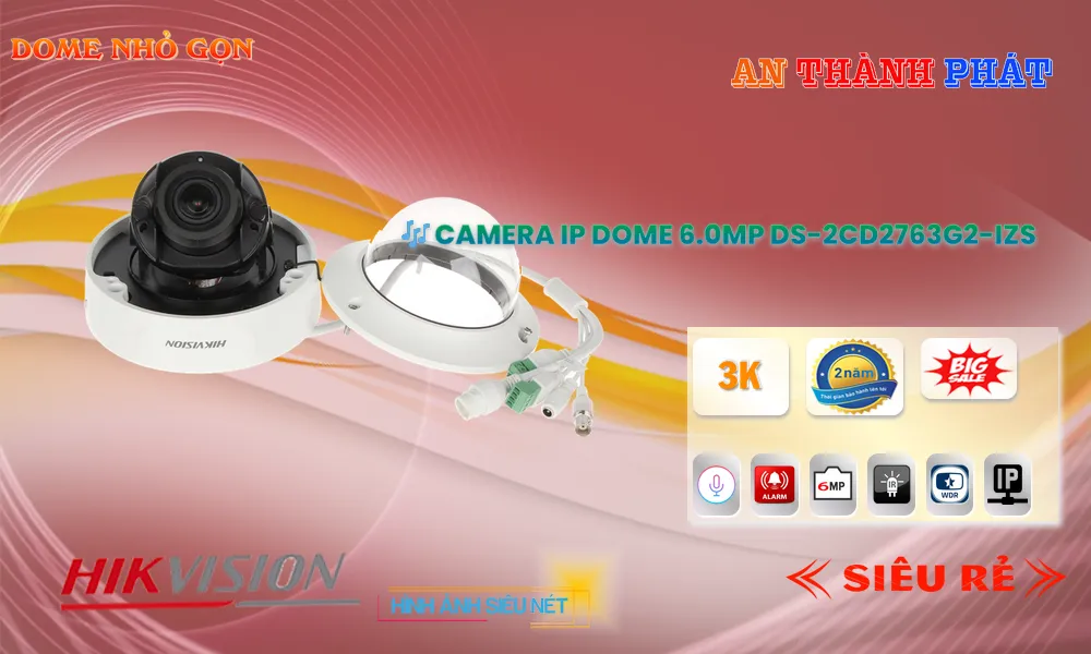 DS-2CD2763G2-IZS Camera IP Hikvision Dome 6MP