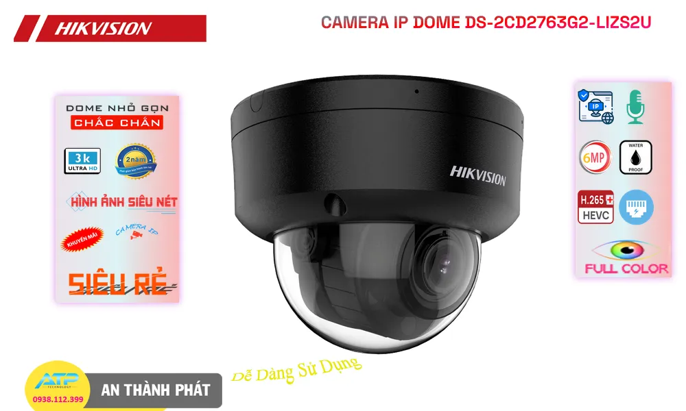 Camera IP HIKVISION DS-2CD2763G2-LIZS2U 6MP Camera IP HIKVISION DS-2CD2763G2-LIZS2U 6MP