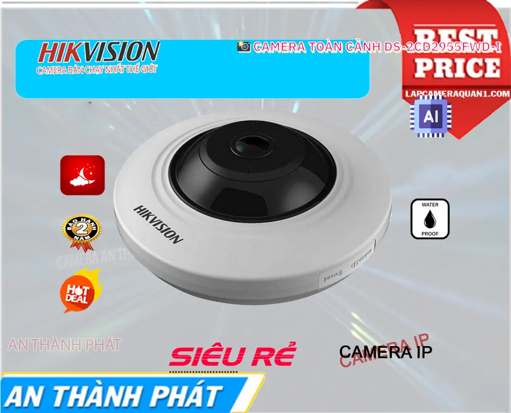 DS-2CD2955FWD-I Camera  IP POE Hikvision 5MP