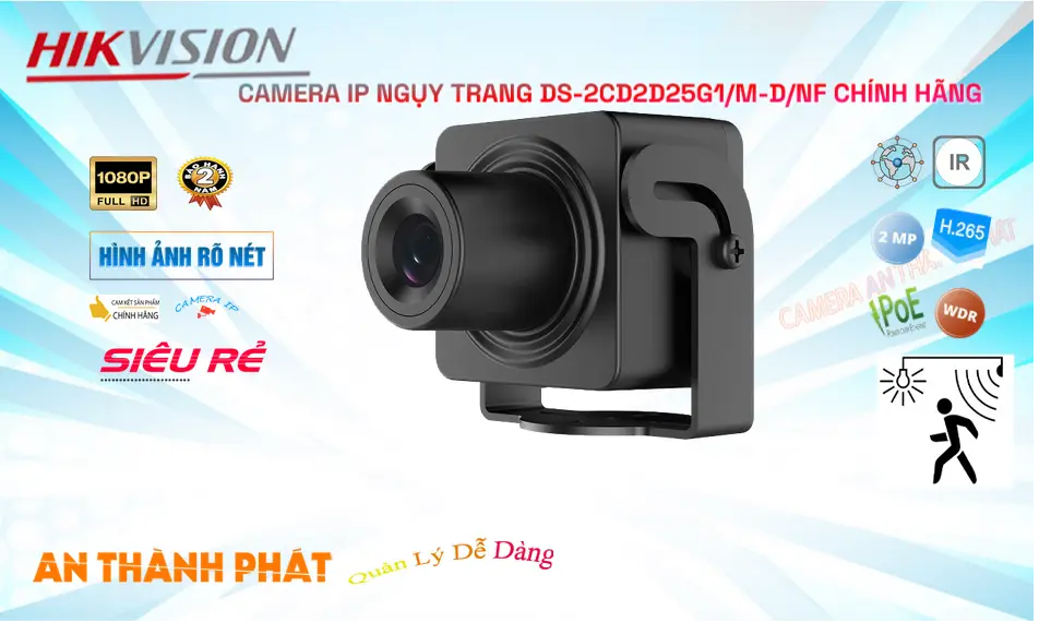 Camera IP Nguỵ Trang DS-2CD2D25G1/M-D/NF