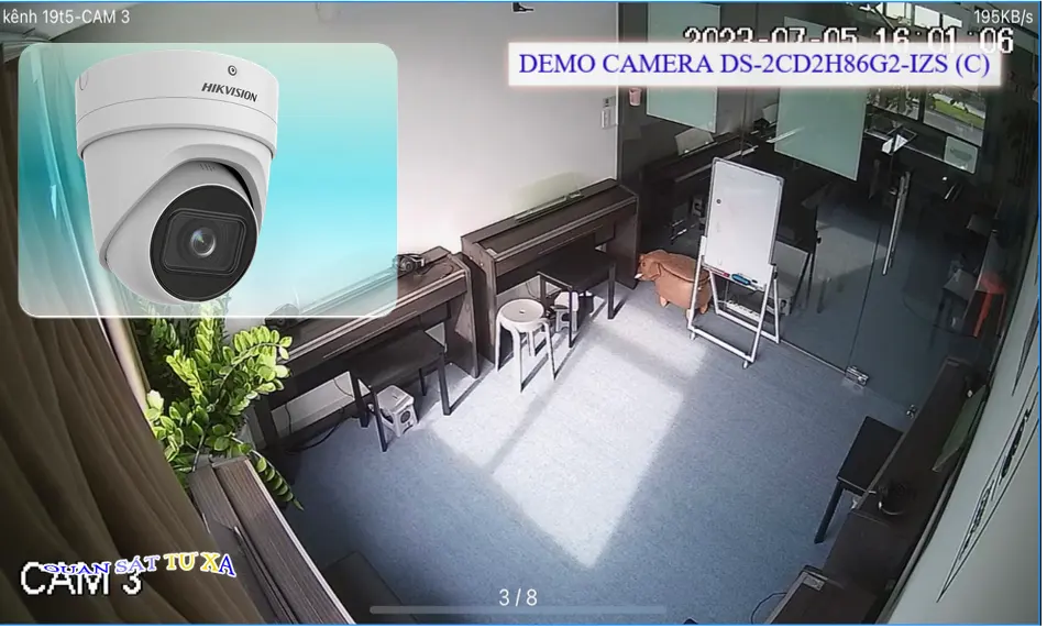 Camera IP Hikvision DS-2CD2H86G2-IZS(C) Zoom 8MP