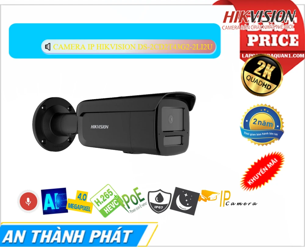 DS-2CD2T43G2-2LI2U Camera Hikvision 👍