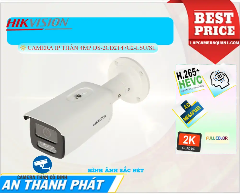 DS-2CD2T47G2-LSU/SL (C) sắc nét Hikvision