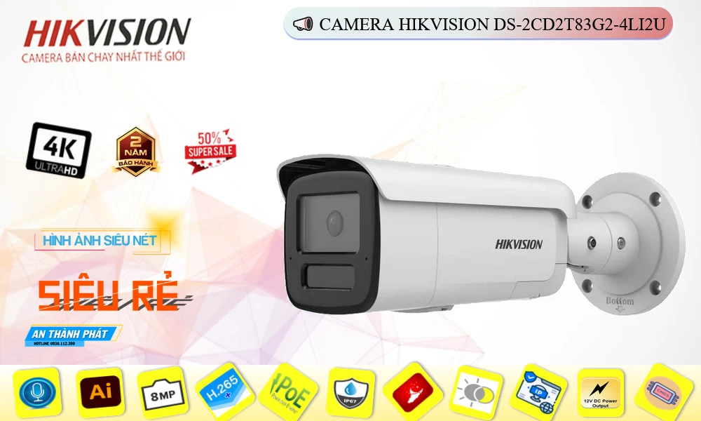 Camera Hikvision DS-2CD2T83G2-4LI2U Camera Hikvision DS-2CD2T83G2-4LI2U