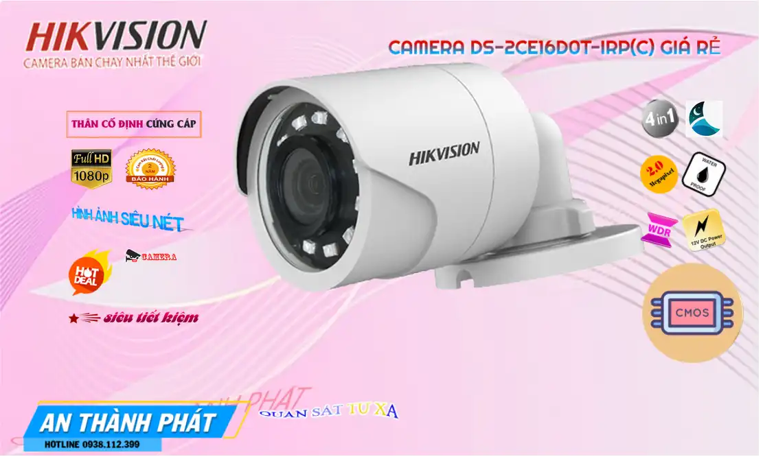 DS-2CE16D0T-IRP(C) Camera Thiết kế Đẹp  Hikvision