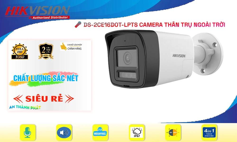 Camera Hikvision Giá tốt DS-2CE16D0T-LPTS Camera Hikvision Giá tốt DS-2CE16D0T-LPTS