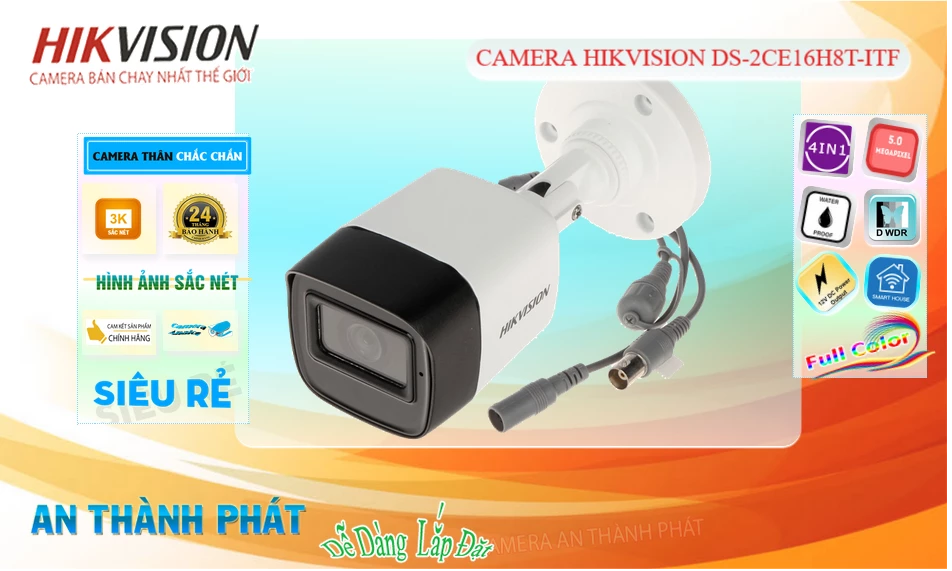 Camera  Hikvision DS-2CE16H8T-ITF 5MP