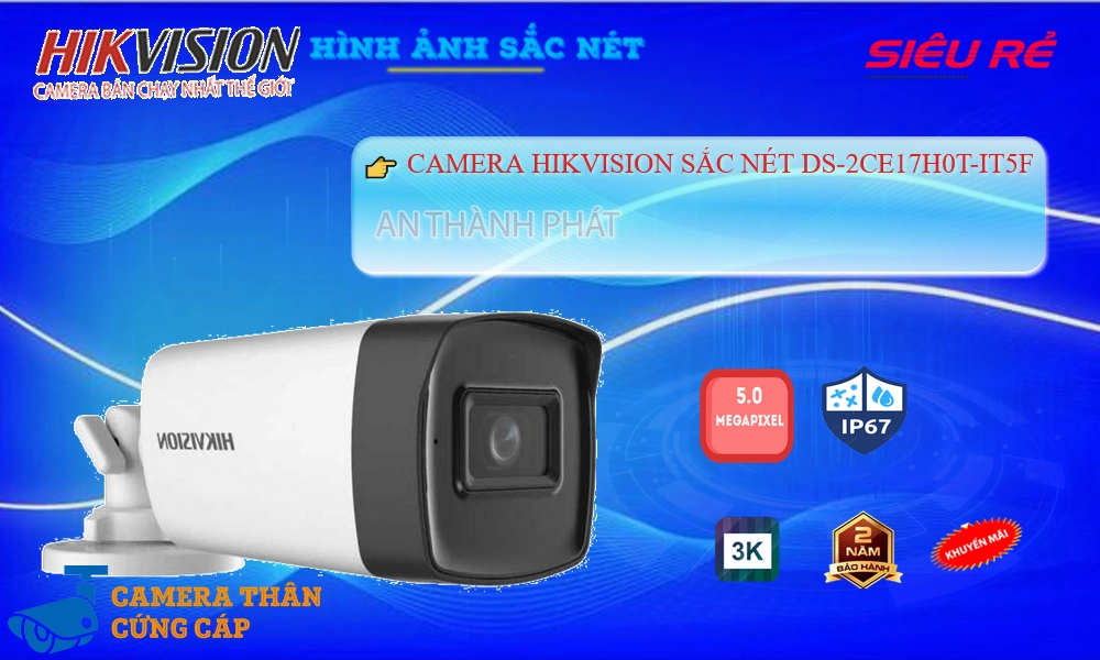 Camera DS-2CE17H0T-IT5F độ phân giải cao