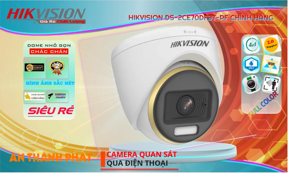 DS-2CE70DF3T-PF Camera Hikvision Full Color