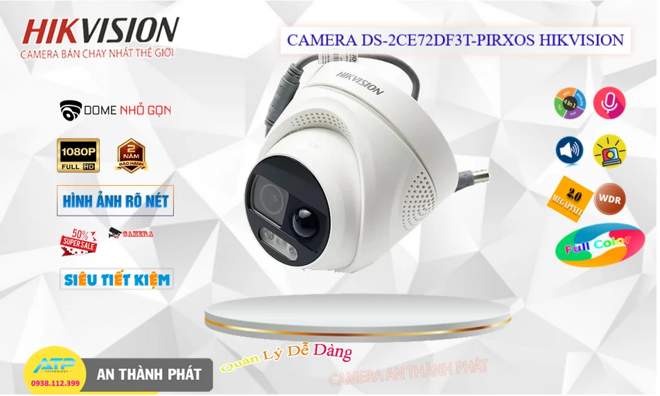Camera Báo Động PIR DS-2CE72DF3T-PIRXOS