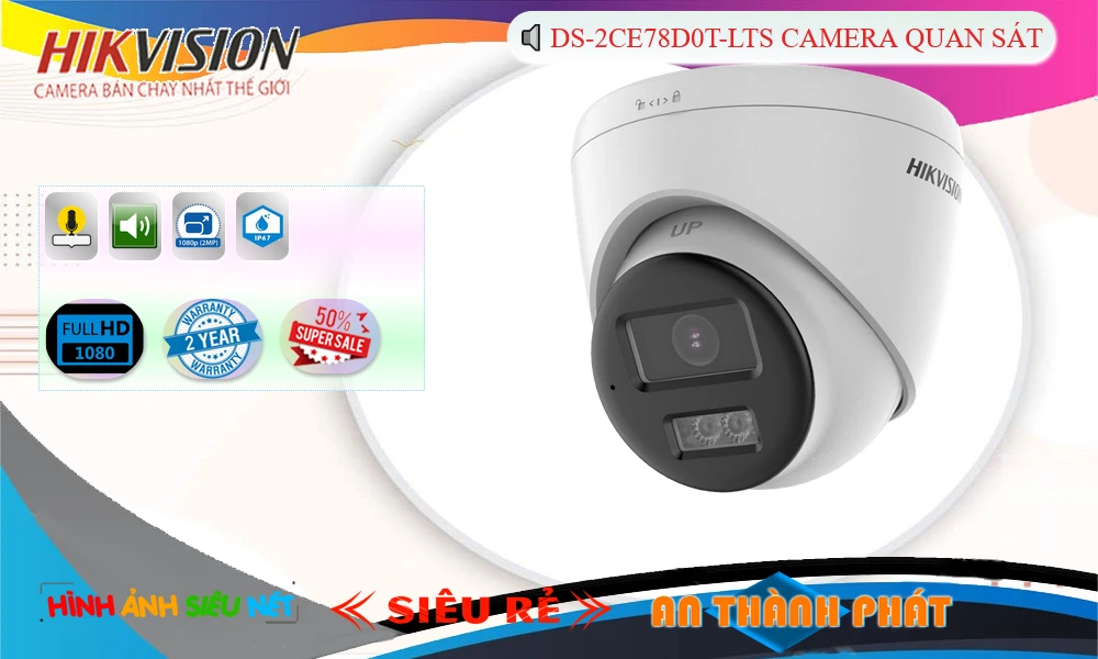 Camera An Ninh Hikvision DS-2CE78D0T-LTS