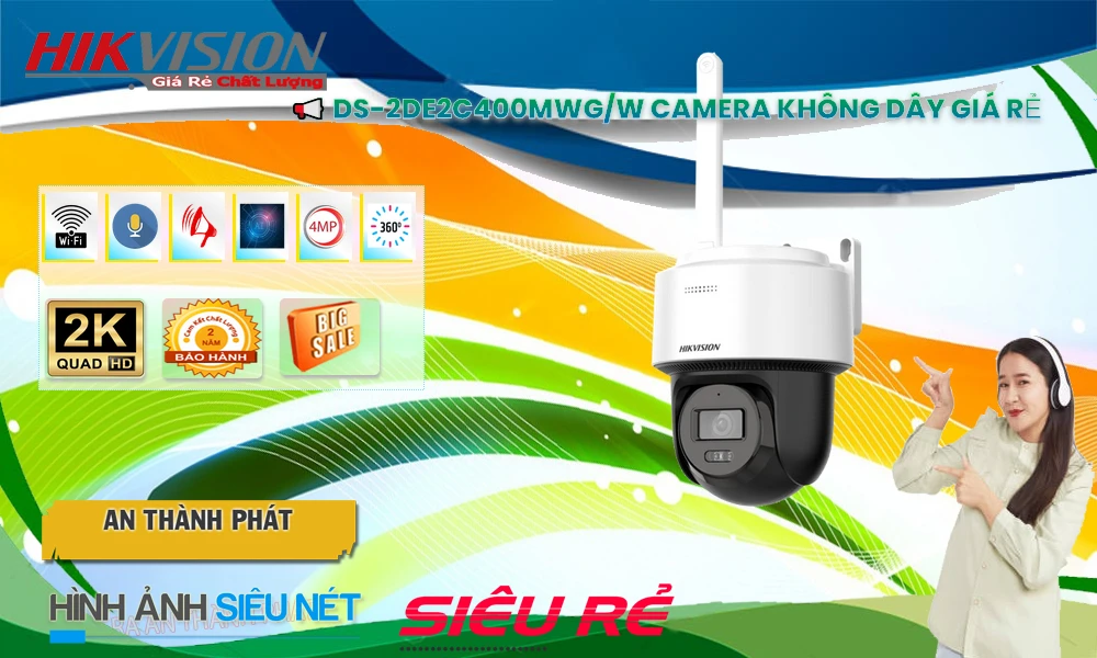 Camera DS-2DE2C400MWG/W Hikvision Sắc Nét Camera DS-2DE2C400MWG/W Hikvision Sắc Nét