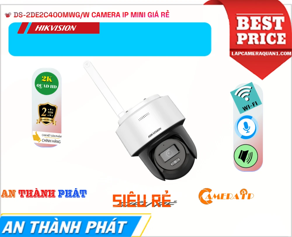 Camera DS-2DE2C400MWG/W Hikvision Sắc Nét