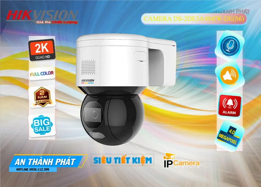 DS-2DE3A404IW-DE(S6) Camera IP Hikvision 4MP Xoay 360