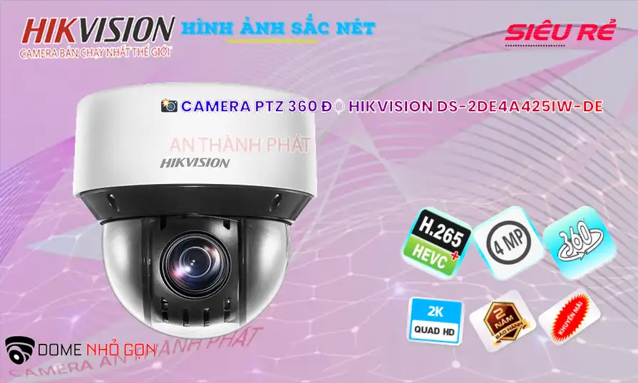 Camera  Hikvision Thiết kế Đẹp DS-2DE4A425IW-DE